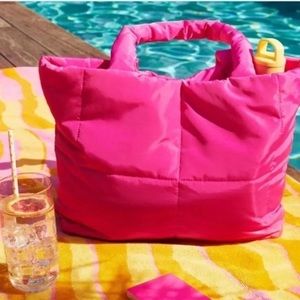 NWT Ulta Hot Pink Puffer Tote